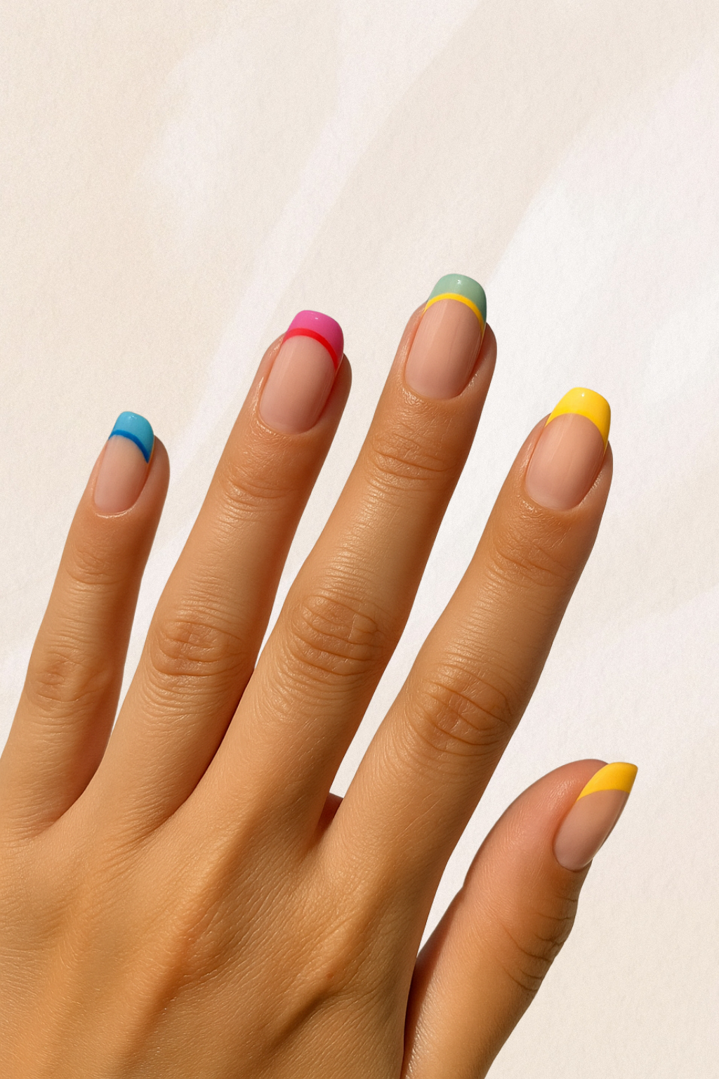 gel nail mani french arcobaleno beautifulyou 3