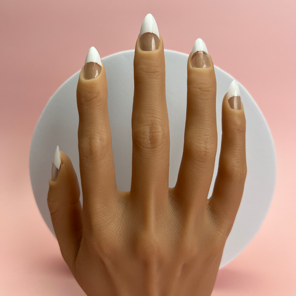Unghie da Salone in French Bianco : Adesivi Gel Duraturi e Semplici (Gel Nail)