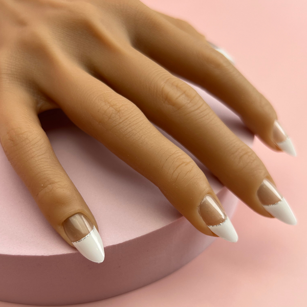 Unghie da Salone in French Bianco : Adesivi Gel Duraturi e Semplici (Gel Nail)