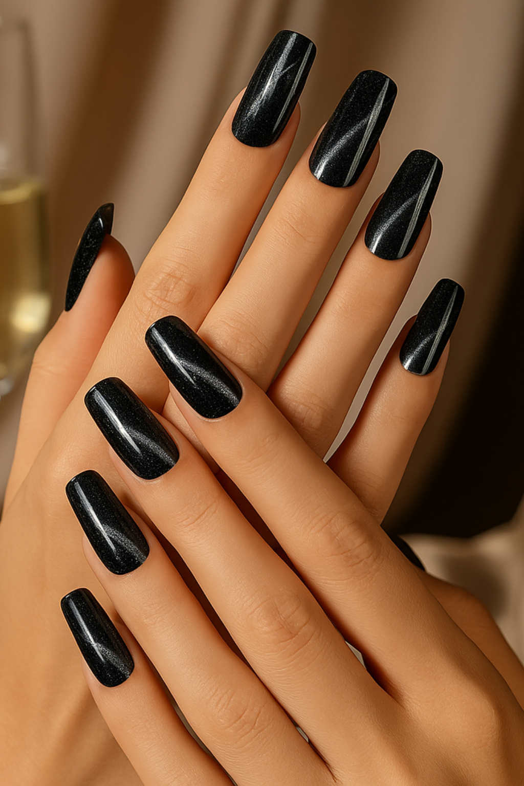 gel nail mani nero galaxy beautifulyou 1