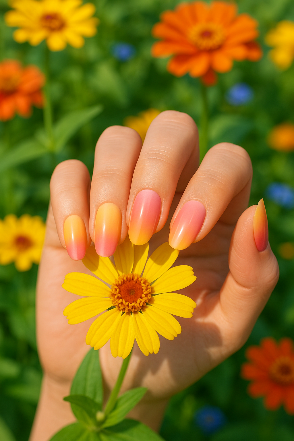 gel nail mani tropical beautifulyou 1