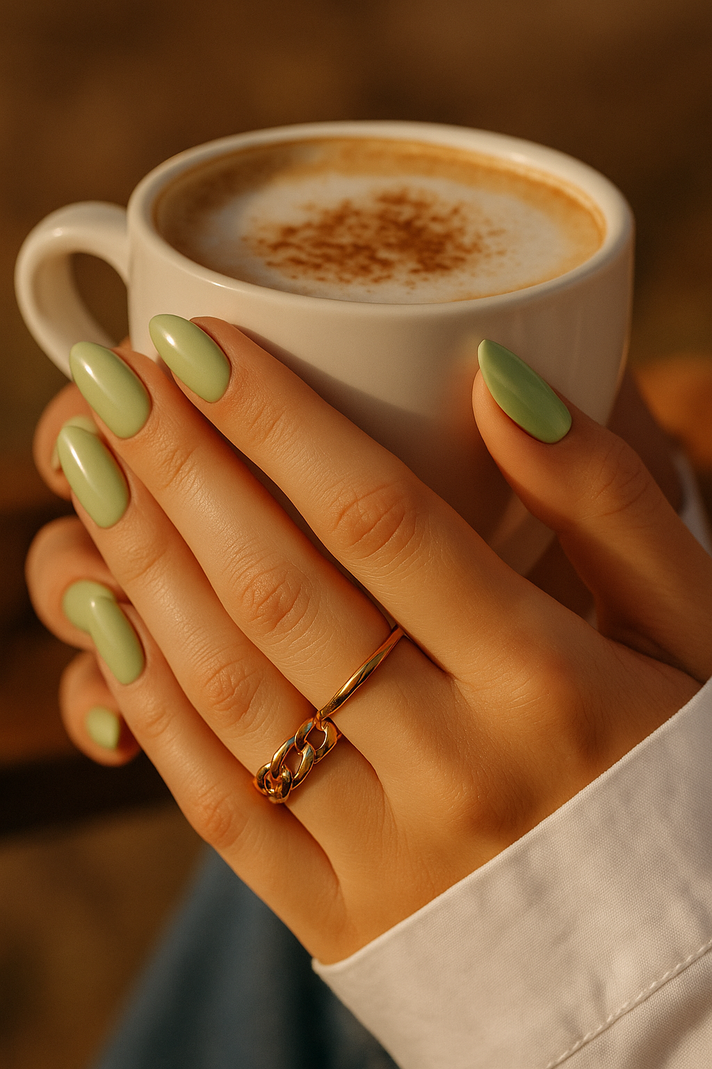 gel nail mani verde salvia beautifulyou 1