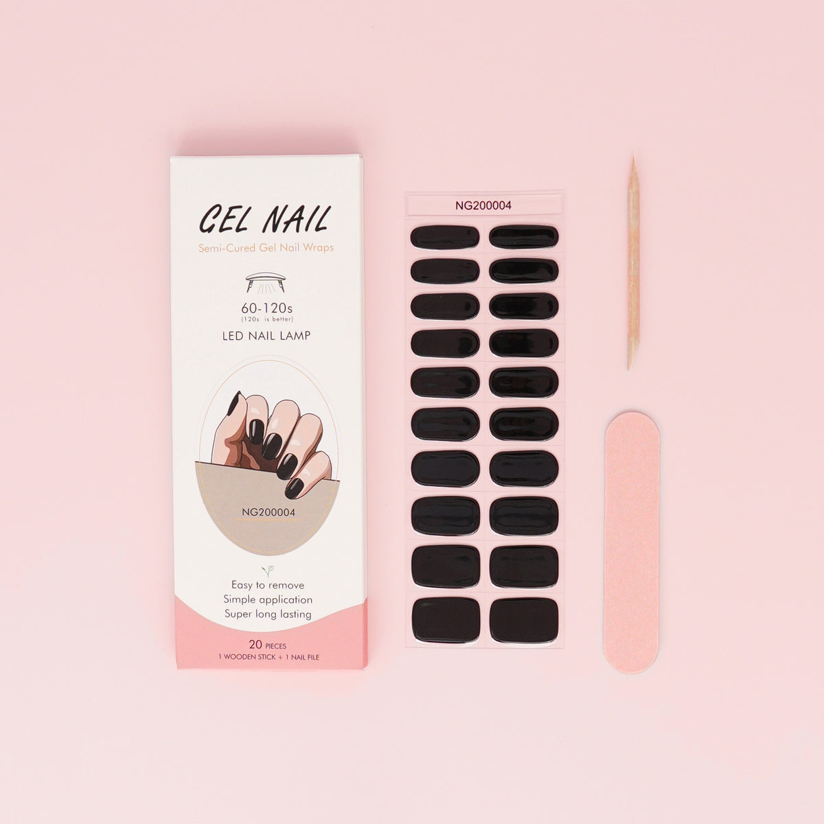 Unghie da Salone in Nero: Adesivi Gel Duraturi e Semplici (Gel Nail)