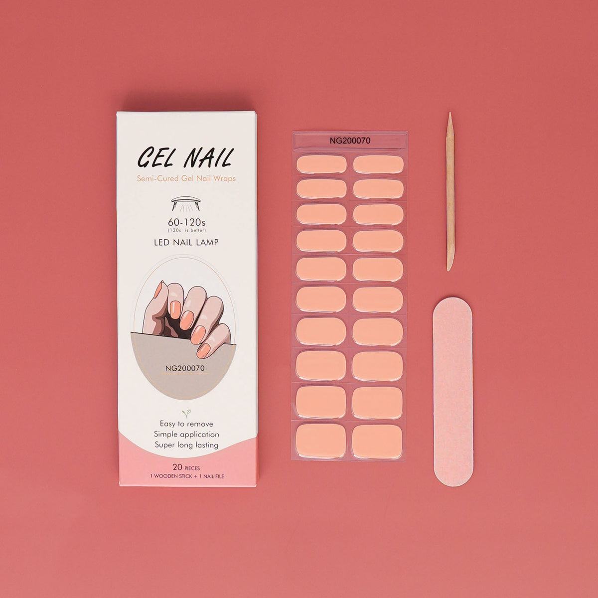 Unghie da Salone in Pesca : Adesivi Gel Duraturi e Semplici (Gel Nail)