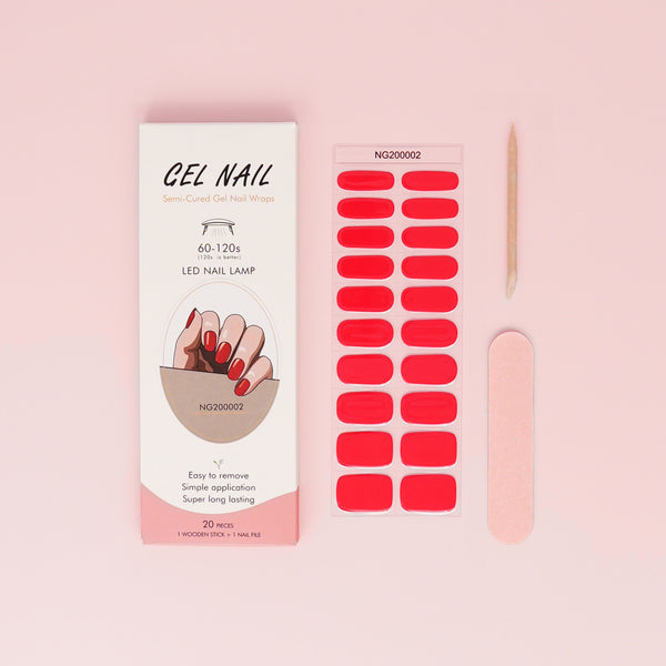 Unghie da Salone in Rosso : Adesivi Gel Duraturi e Semplici (Gel Nail)
