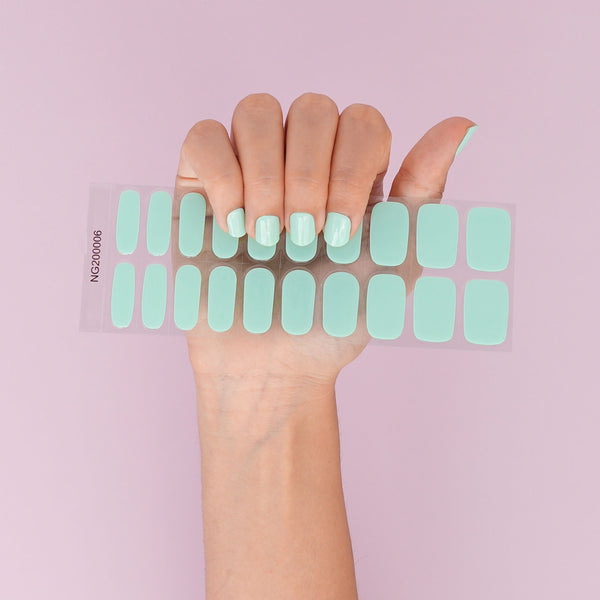 Unghie da Salone in Verde/Turchese: Adesivi Gel Duraturi e Semplici (Gel Nail)