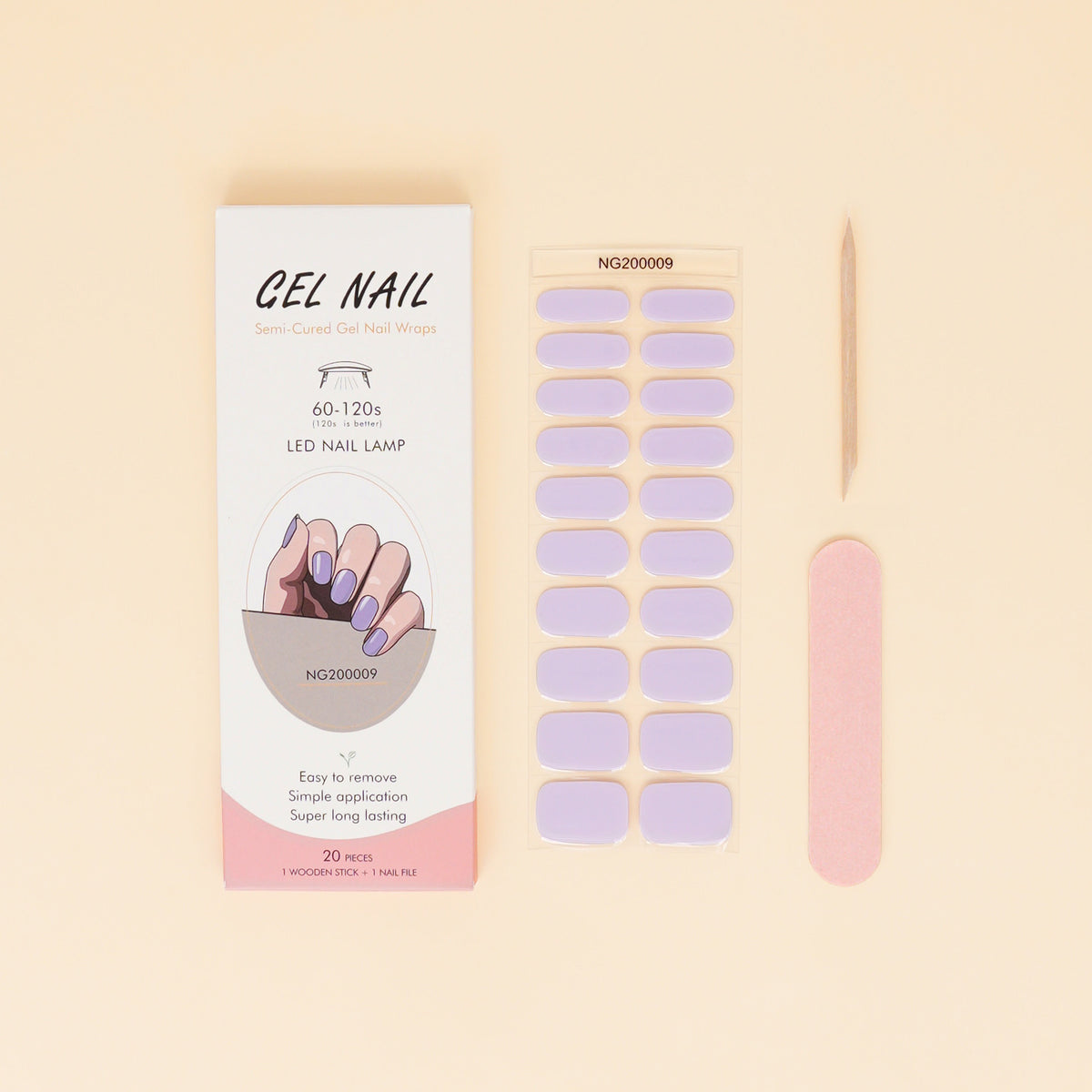 Unghie da Salone in Viola Chiaro: Adesivi Gel Duraturi e Semplici (Gel Nail)